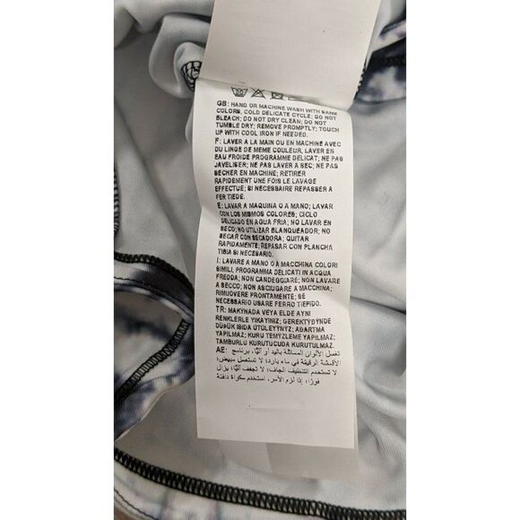 Lotto Italian Sport Design Women Small Black White Batik Mesh Racerback Tank Top - Picture 9 of 10